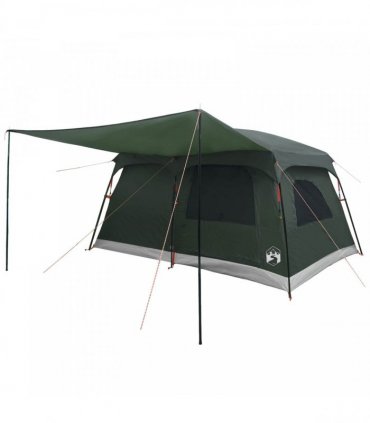 vidaXL Family Tent Army Green 420 x 305 x 200 cm Polyester and Steel