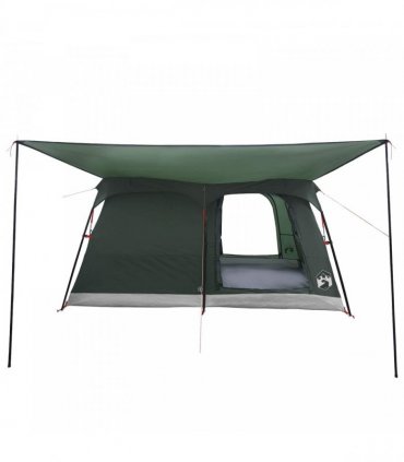 vidaXL Family Tent Army Green 420 x 305 x 200 cm Polyester and Steel