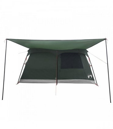 vidaXL Family Tent Army Green 420 x 305 x 200 cm Polyester and Steel