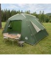 vidaXL Cabin Tent with Roof Green 400 x 210 x 180 cm Polyester