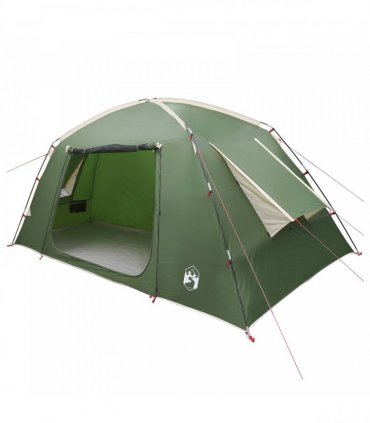 vidaXL Cabin Tent with Roof Green 400 x 210 x 180 cm Polyester