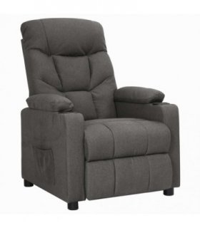 vidaXL Recliner Chair Dark Grey Fabric