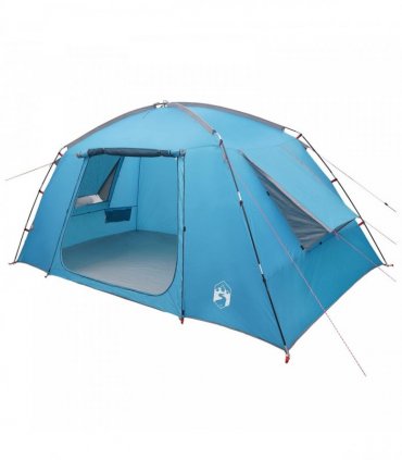 vidaXL Cabin Tent with Roof Blue 400 x 210 x 180 cm Polyester