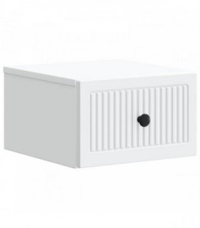 vidaXL Wall-Mounted Bedside Cabinet White 33 x 34.5 x 20 cm