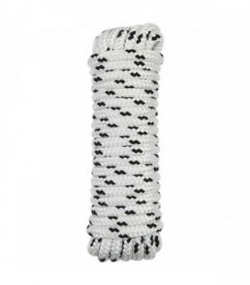 vidaXL Boat Rope 15 m 1.2 White and Black Polyester