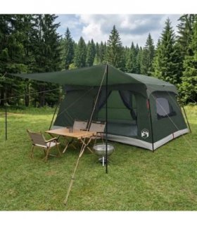 vidaXL Family Tent Army Green 500 x 400 x 230 cm Polyester and Steel