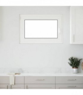 Basement Window RISOR 90 x 70 cm PVC and Glass White