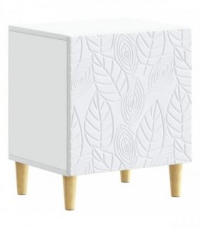vidaXL Bedside Table White 43 x 34.5 x 50 cm Engineered Wood