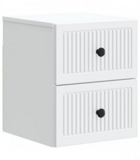 vidaXL Wall-Mounted Bedside Cabinet White 33 x 34.5 x 40 cm