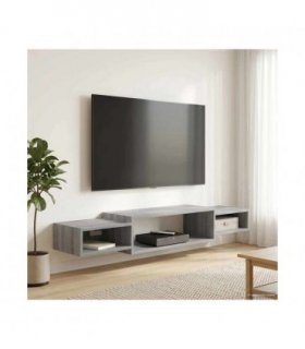 vidaXL Wall-mounted TV Cabinet Wall-Mounted Grey Sonoma