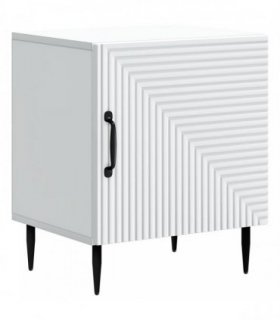 vidaXL Bedside Cabinet White 43 x 34.5 x 50 cm Engineered Wood
