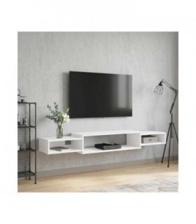 vidaXL Wall-mounted TV Cabinet Wall-Mounted White 180 x 28 x 21 cm