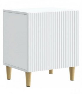 vidaXL Bedside Cabinet White 43 x 34.5 x 50 cm Engineered Wood