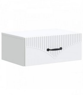 vidaXL Wall-Mounted Bedside Cabinet White 49 x 34.5 x 20 cm