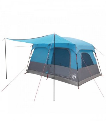 vidaXL Family Tent with Roof Blue 320 x 210 x 180 cm Polyester