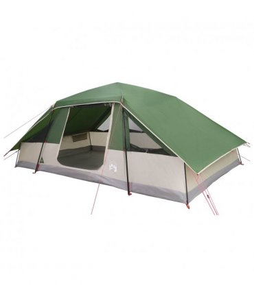 vidaXL Family Tent with Rainfly Water-resistant Green 10-Person
