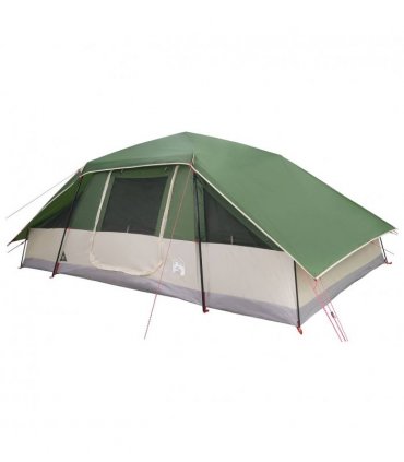vidaXL Family Tent with Rainfly Water-resistant Green 10-Person