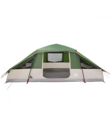 vidaXL Family Tent with Rainfly Water-resistant Green 10-Person