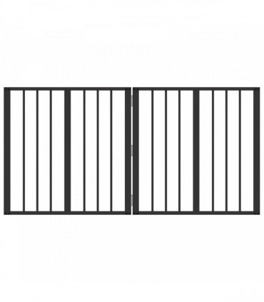 vidaXL Dog Gate 2 pcs Black 60 x 60 cm Galvanised Steel