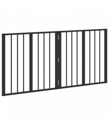 vidaXL Dog Gate 2 pcs Black 60 x 60 cm Galvanised Steel