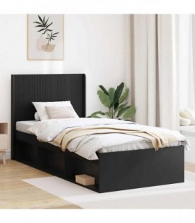 vidaXL Headboard Black Engineered Wood