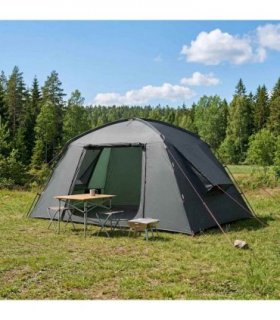 vidaXL Cabin Tent with Roof Army Green 400 x 210 x 180 cm Polyester