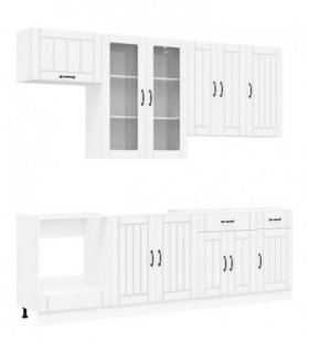 vidaXL Cabinet Set with Drawer with Shelf 8 pcs White Engineered Wood