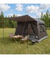 vidaXL Family Tent with Roof Brown Grey 380 x 260 x 190 cm Polyester