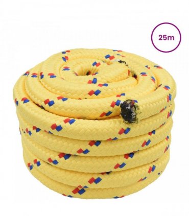vidaXL Boat Rope 25 m 4 Yellow PP