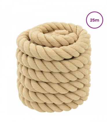vidaXL Boat Rope 25 m 3 Natural PP