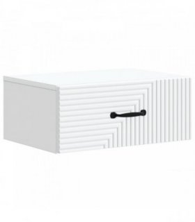 vidaXL Wall-Mounted Bedside Cabinet White 49 x 34.5 x 20 cm
