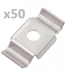 vidaXL Butterfly Fence Clips 50 pcs Stainless Steel