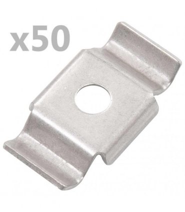 vidaXL Butterfly Fence Clips 50 pcs Stainless Steel