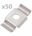 vidaXL Butterfly Fence Clips 50 pcs Stainless Steel