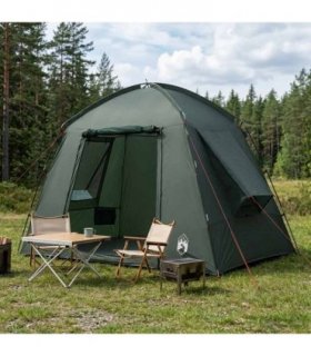 vidaXL Cabin Tent with Roof Army Green 210 x 210 x 138 cm Polyester