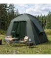 vidaXL Cabin Tent with Roof Army Green 210 x 210 x 138 cm Polyester