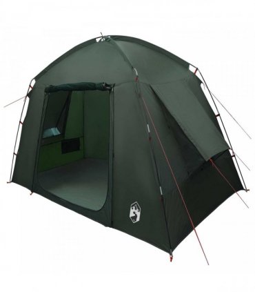 vidaXL Cabin Tent with Roof Army Green 210 x 210 x 138 cm Polyester
