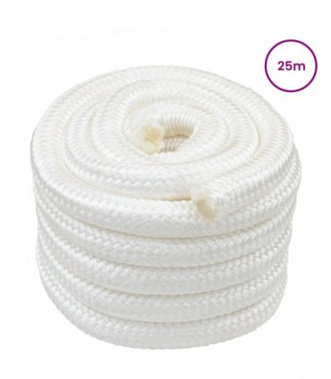 vidaXL Boat Rope 25 m 4 White PP