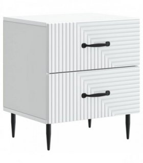 vidaXL Bedside Cabinet White 43 x 34.5 x 47.5 cm Engineered Wood