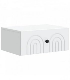vidaXL Wall-Mounted Bedside Cabinet White 49 x 34.5 x 20 cm