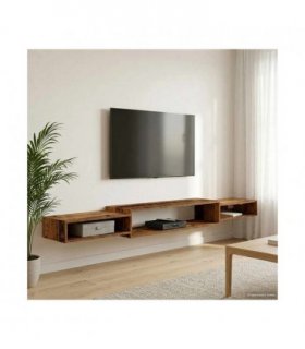 vidaXL Wall-mounted TV Cabinet Wall-Mounted Old Wood 220 x 28 x 21 cm