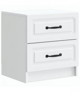 vidaXL Bedside Cabinet White 43 x 34.5 x 44.5 cm Engineered Wood