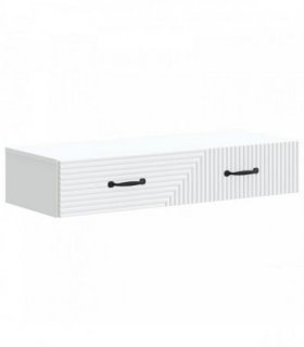 vidaXL Wall-Mounted Side Table Wall-mounted White 87.5 x 34.5 x 17 cm