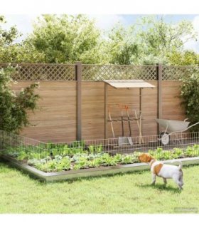 vidaXL Garden Fence with Stakes 24 pcs 55 x 50 cm Mesh Silver