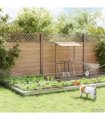 vidaXL Garden Fence with Stakes 24 pcs 55 x 50 cm Mesh Silver