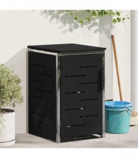 vidaXL Wheelie Bin Storage for 1 Bin 240L Black