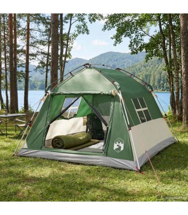 vidaXL Instant Tent Water-resistant 3-Person 3-Person Green