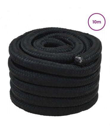 vidaXL Boat Rope 10 m 6 Black PP