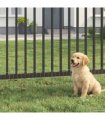 vidaXL Garden Fence with Stakes 24 pcs 55 x 30 cm Mesh Silver