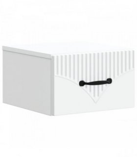 vidaXL Wall-Mounted Bedside Cabinet White 34.5 x 33 x 20 cm